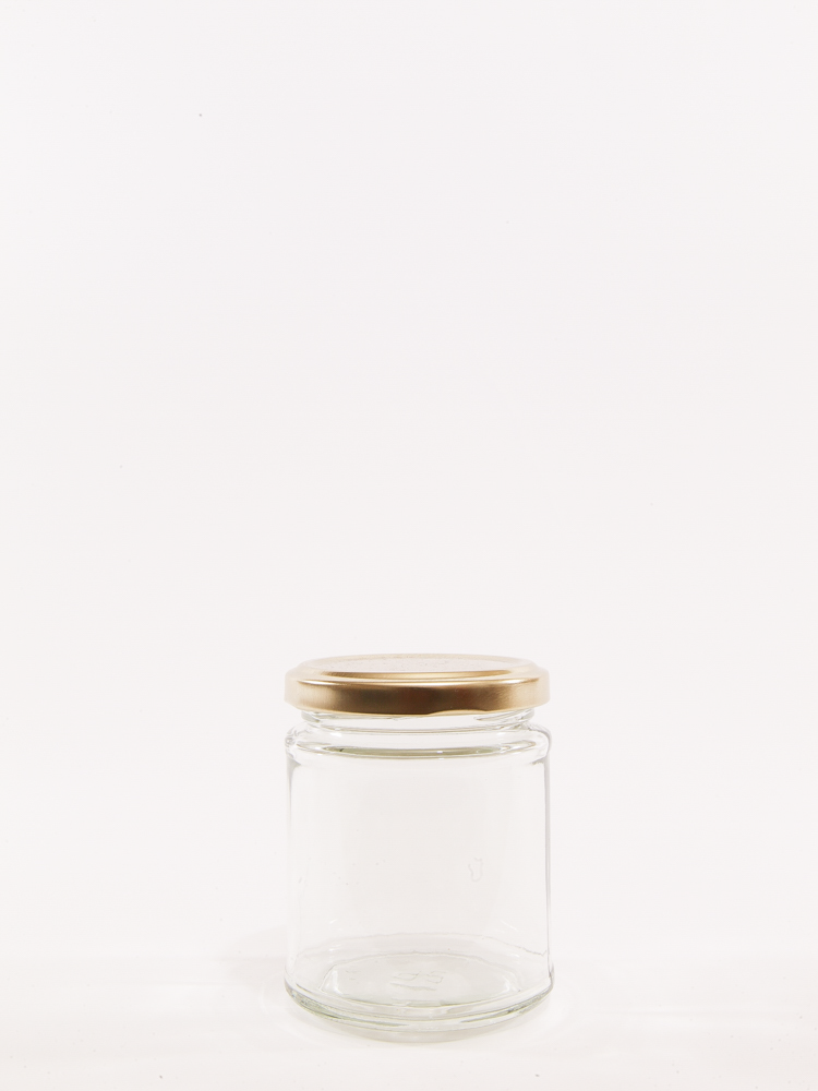 190ml - 8oz Round Clear Glass Jars With Lids