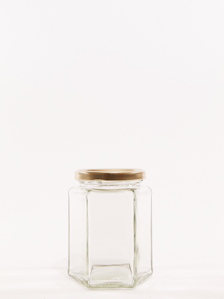 280ml (12oz) Hexagonal Clare Glass Jars With Lids